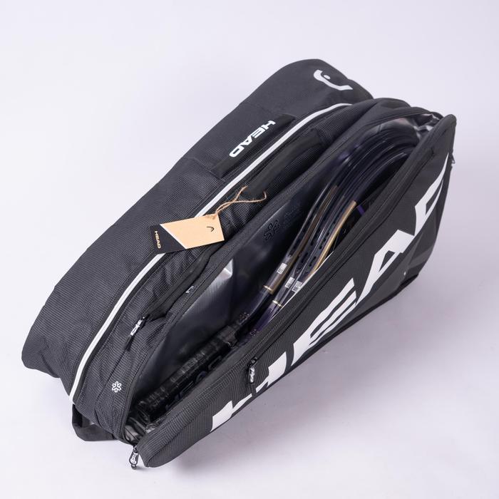 Tas Tenis Head Tour Tennis Bag L 9R Black