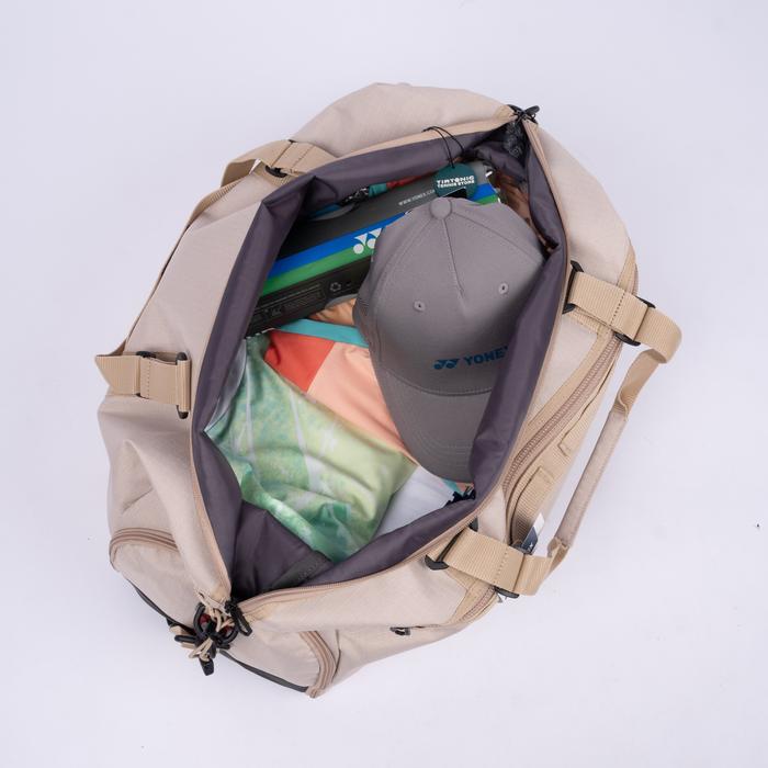 Tas Tenis Yonex Gearlogic Beige Boston Bag Tennis Bag