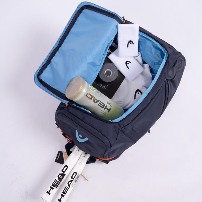 Tas Tennis Head Backpack Navy Orange Tenis Bag