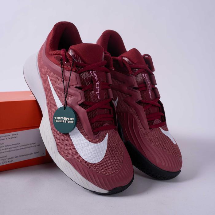 Sepatu Tenis Nike Vapor Pro 3 Court Maroon Tennis Shoes