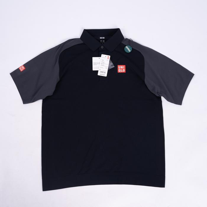 Baju Uniqlo Adam Scott Dry Polo Shirts Model with Logo