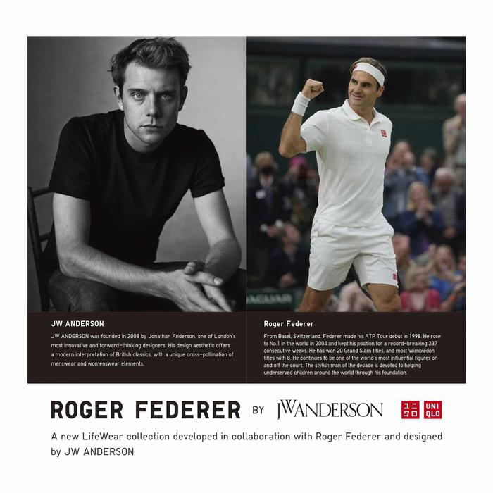 Baju Tenis Uniqlo Roger Federer by JW Anderson Tennis