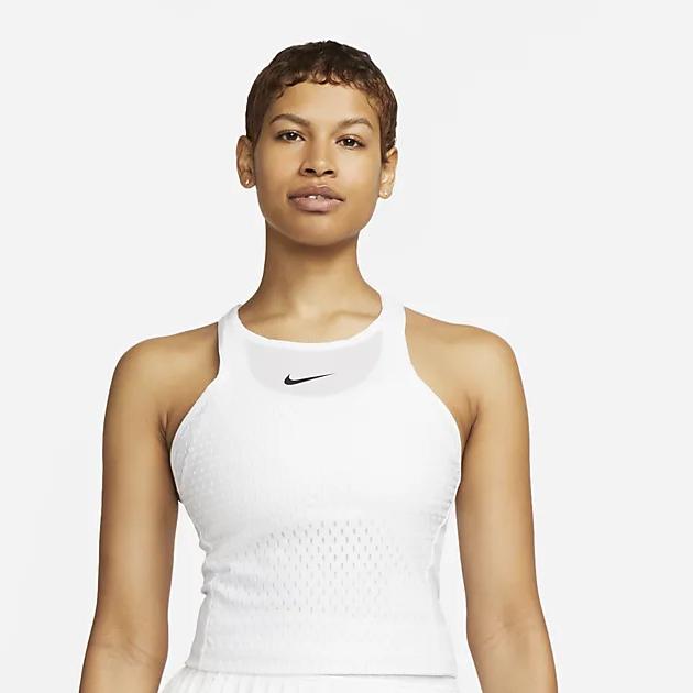 Baju Tenis Nike Court Dri-FIT Slam Tank Top White Tennis
