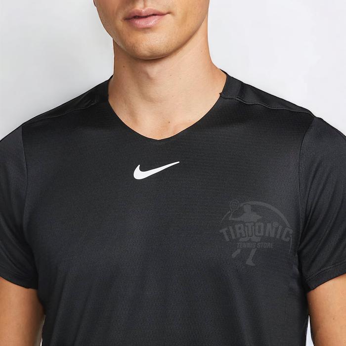 Baju Nike Tenis Pria Dri-FIT Advantage Hitam Tennis