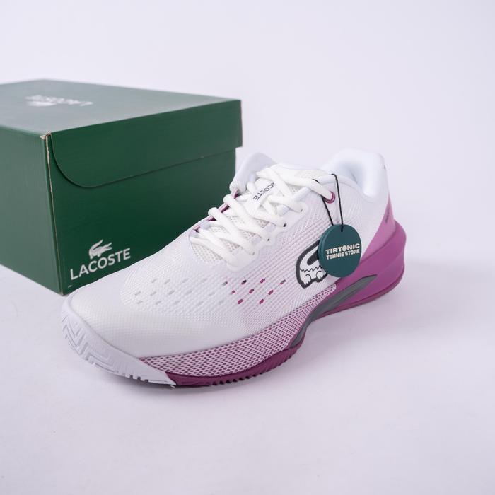 Sepatu Tenis Lacoste AG LT Evo White Pink Tennis Shoes