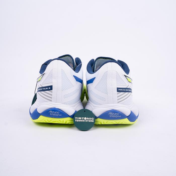 Sepatu Tenis Mizuno Wave Enforce Tour 2 AC White Blue