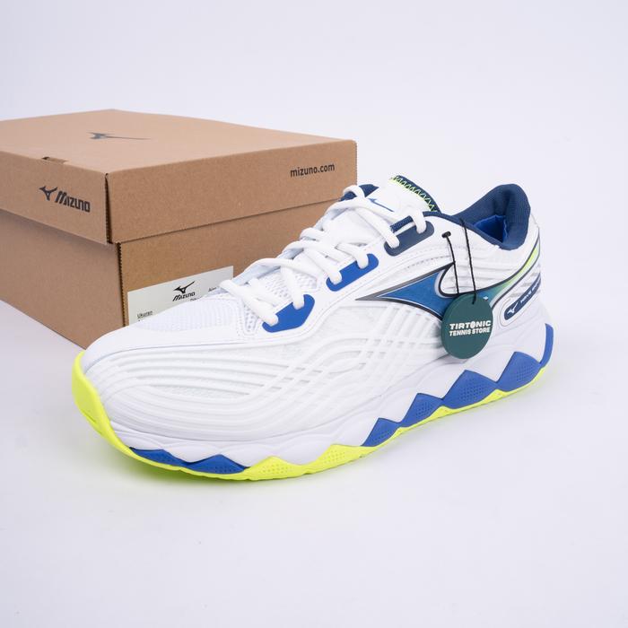 Sepatu Tenis Mizuno Wave Enforce Tour 2 AC White Blue