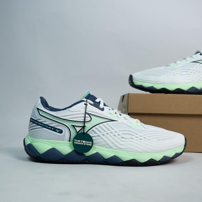 Sepatu Tenis Mizuno Wave Enforce Tour 2 AC Neo Mint