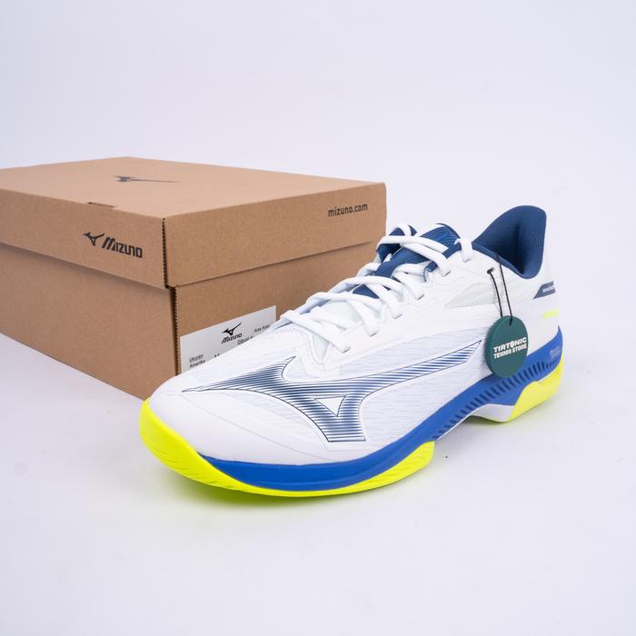 Sepatu Tenis Mizuno Wave Exceed Court AC White Blue
