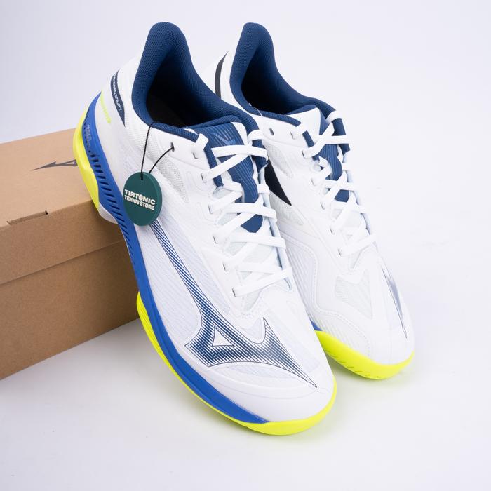 Sepatu Tenis Mizuno Wave Exceed Court AC White Blue